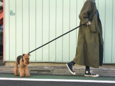 mmsu-ha MY NAME ショルダーリード/肩掛けリード ショルダーリード、一番長くした状態、腰より150cm