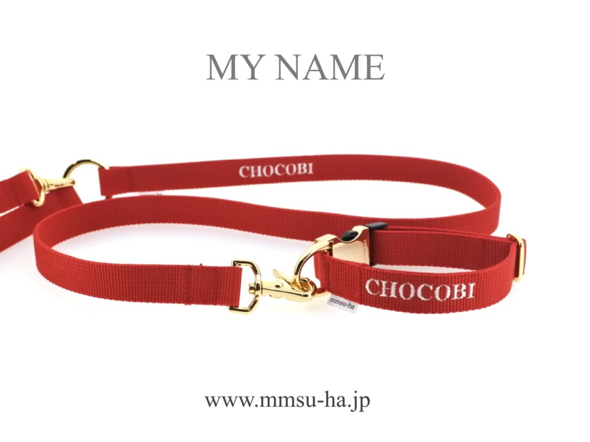 画像11: MY NAME 刺繍 首輪・リードセット【クロスオーダー】 (11)