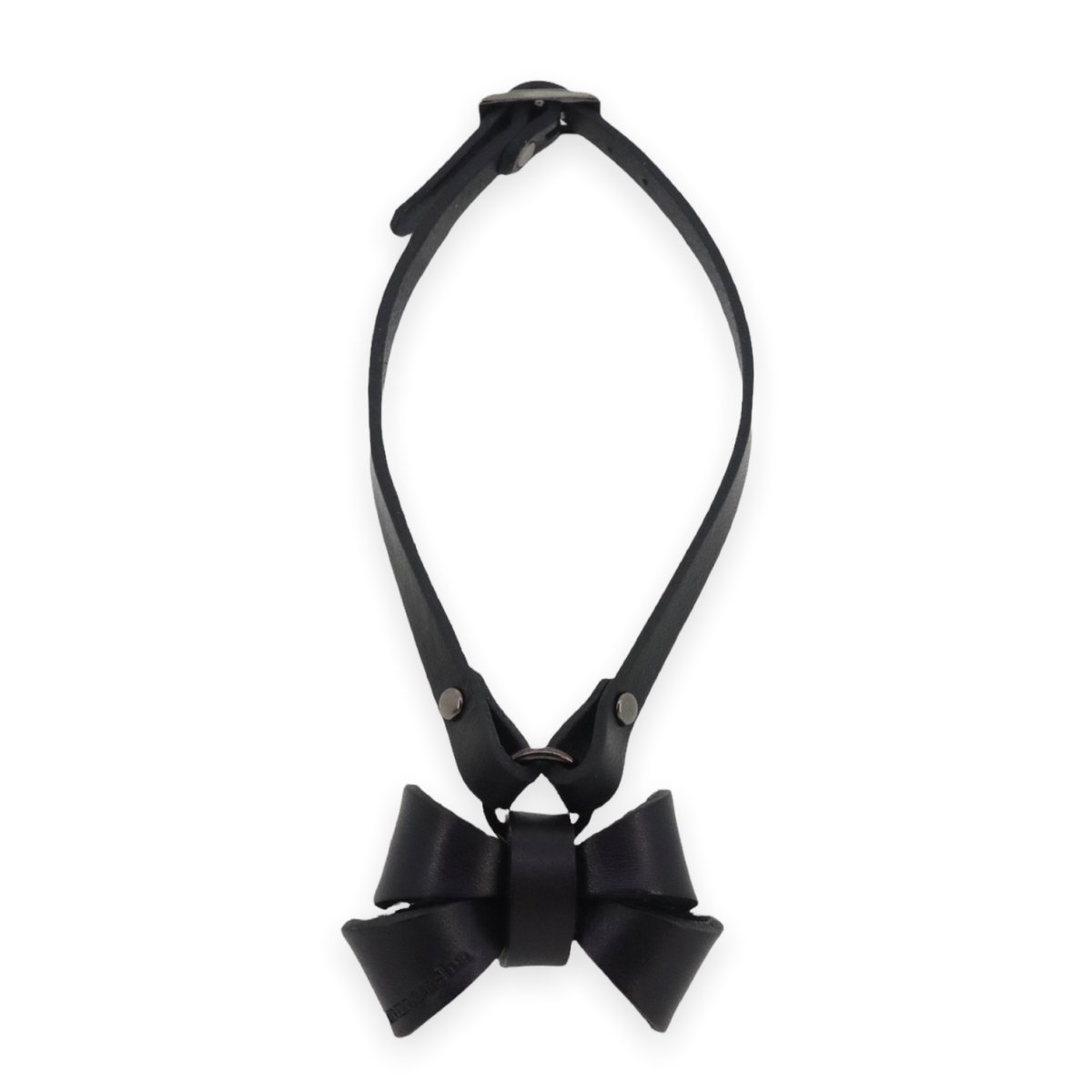 mmsu-haオリジナルレザーリボンネックレス迷子札/犬用