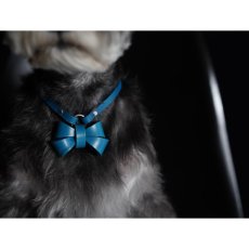ミニチュアシュナウザー×NORMALリボン mmsu-haオリジナルレザーリボンネックレス迷子札/犬用