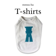 画像1: 【dog】mmsu-ha Tシャツ/ホワイト×ブルー (1)