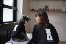 mmsu-ha犬用ハイネックTシャツ/ブラック/ミニチュアシュナウザー