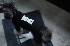 mmsu-ha犬用ハイネックTシャツ/ブラック/ミニチュアシュナウザー