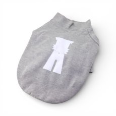 画像2: 【dog】su-ha kun  ハイネックTシャツ【ライトグレー】 (2)