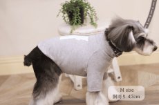 ミニチュアシュナウザー着用【dog】su-ha kun ハイネックTシャツ【ライトグレー】【mmsu-ha】