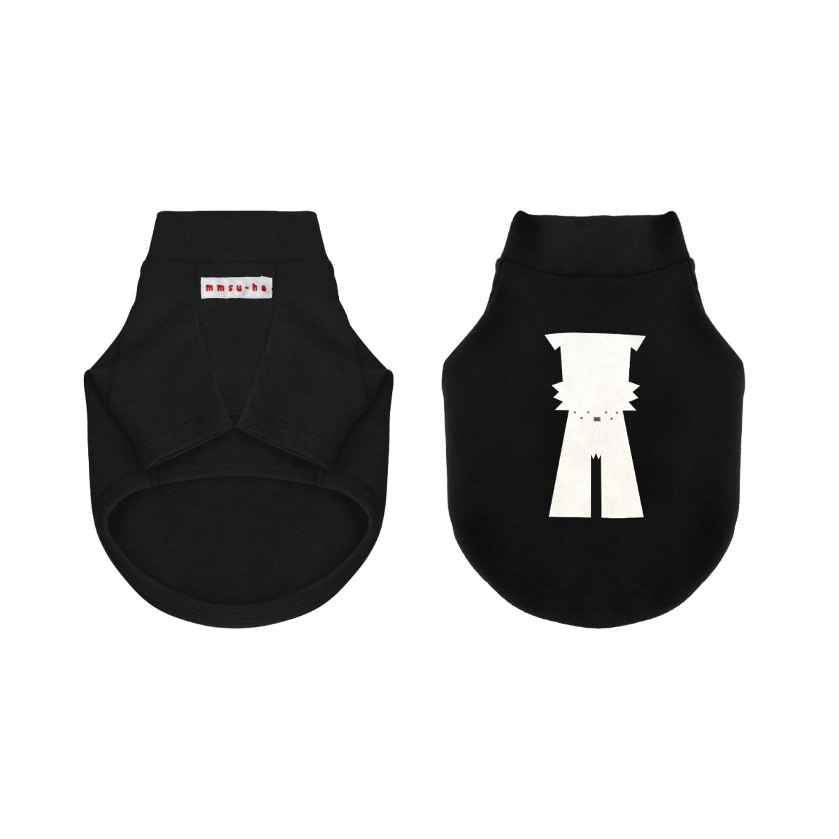 mmsu-ha犬用ハイネックTシャツ/ブラック