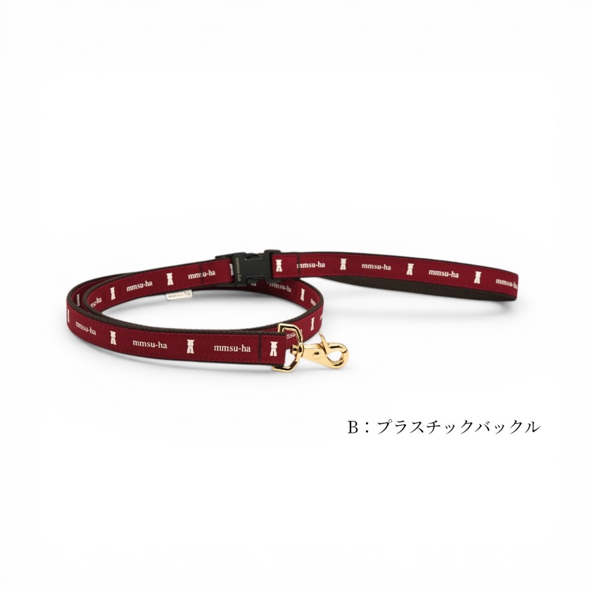 タイプ:B(プラスチック)/土台:ダークブラウン/リボン:ワインレッド/金具:ゴールド