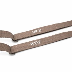 2頭引きリード幅：20mm/色：グレージュ/金具色：シルバー