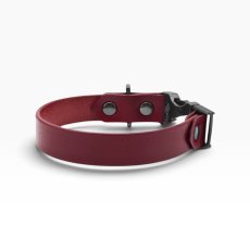 mmsu-haオリジナルONE SIZE COLLAR/ワンサイズカラー/色：ワインレッド/金具色：ブラック