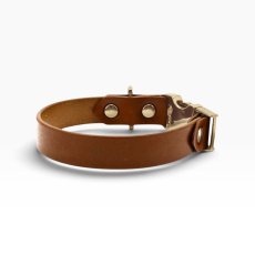 mmsu-haオリジナルONE SIZE COLLAR/ワンサイズカラー/色：ブラウン/金具色：ゴールド