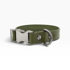 mmsu-haオリジナルONE SIZE COLLAR/ワンサイズカラー/色：カーキ/金具色：シルバー