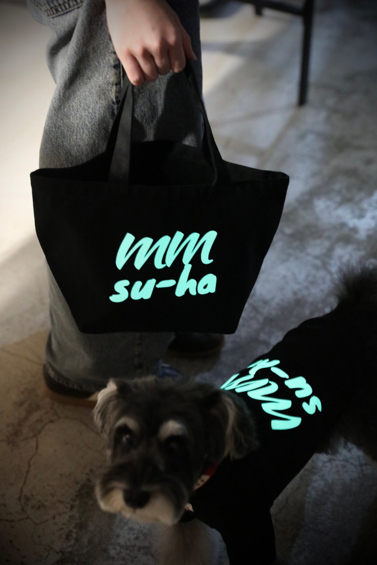画像3: 【dog】NIGHT GLOW ハイネックTシャツ【ブラック】【mmsu-ha】 (3)