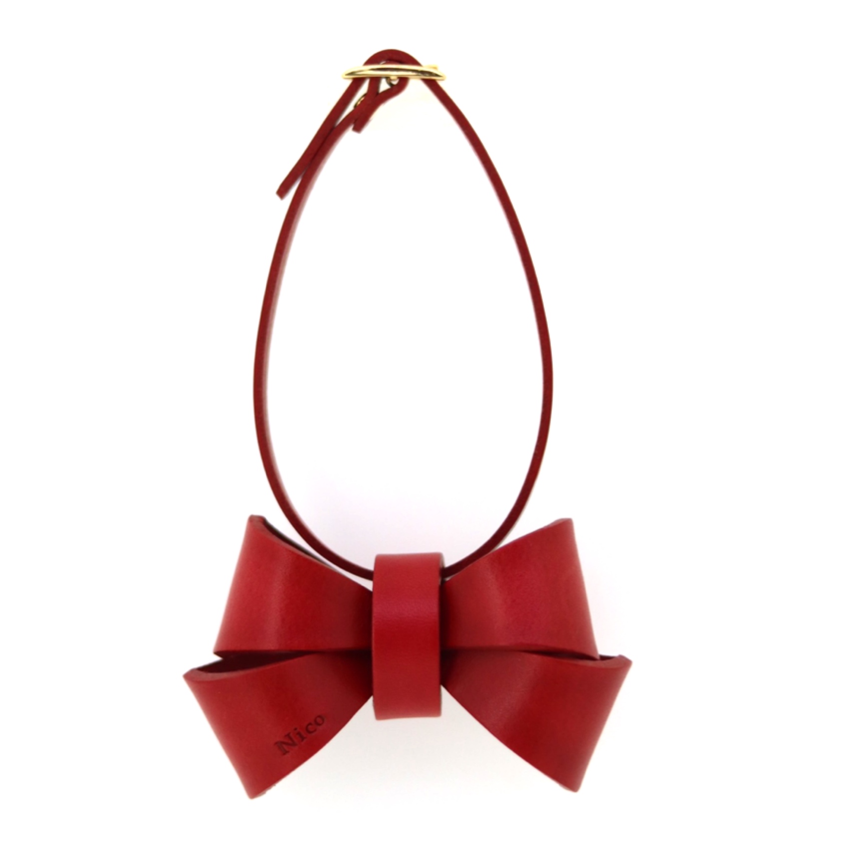 シュナウザー×DECA RIBBON NECKLACE・迷子札