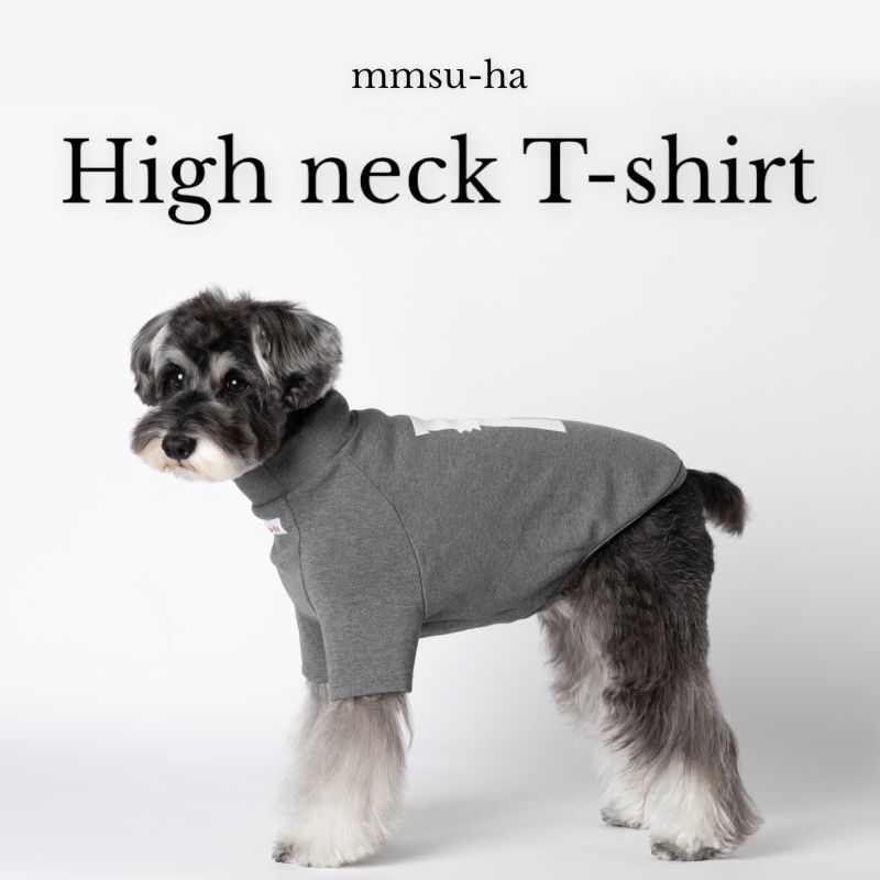 【dog】mmsu-ha ハイネックTシャツ/グレー