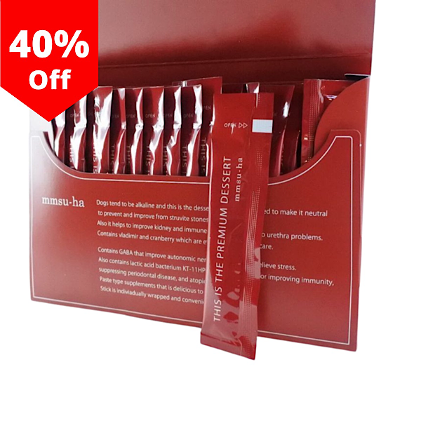 画像1: ＜ブラックフライデー特別価格40％OFF＞mmsu-haプレミアムデザートサプリメント 5g×30包【アップル&クランベリー＋ウラジロガシ(獣医師監修)】【リンゴジュースの素として、水(1本/50cc)で溶かして美味しく水分補給】 (1)