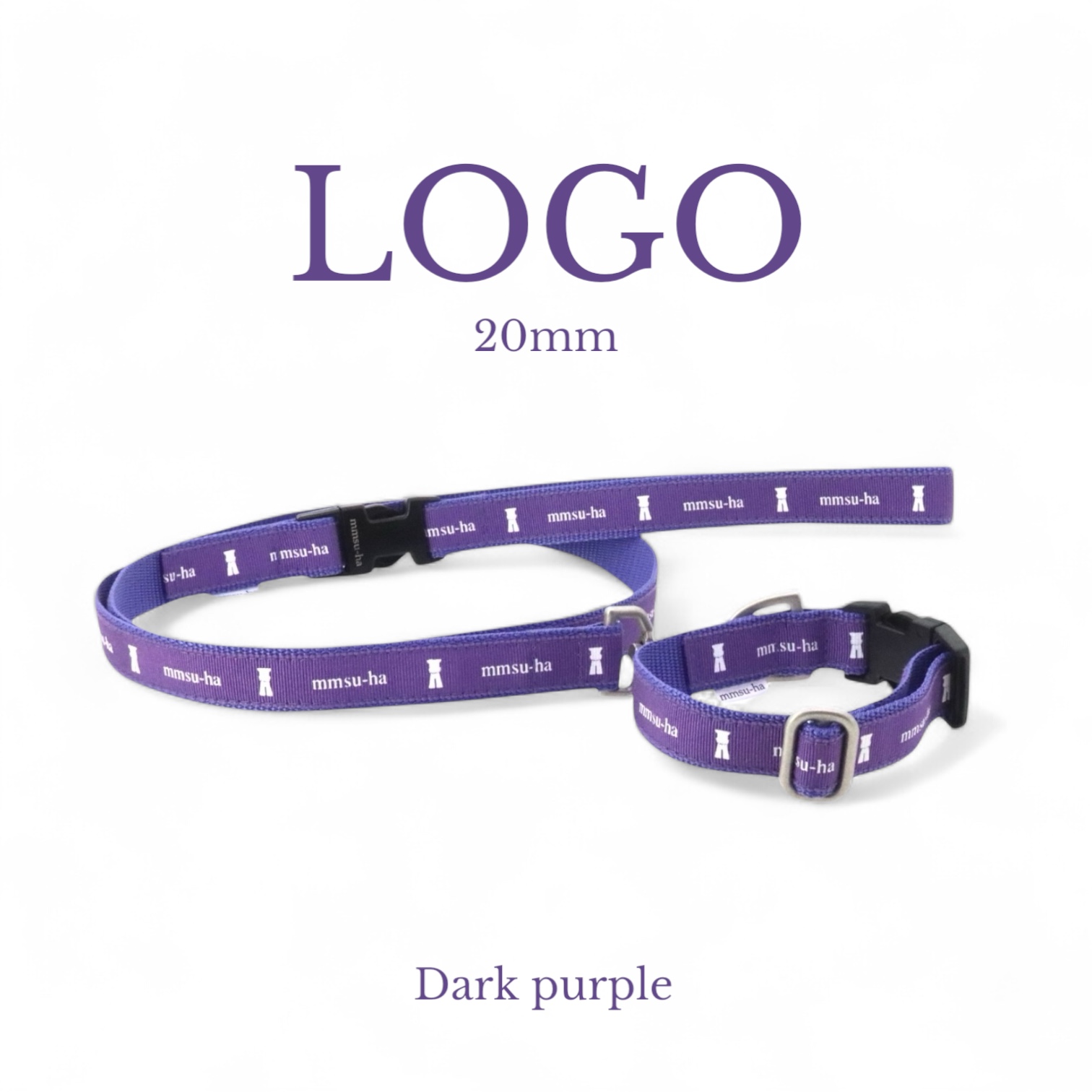 オンライン受注のみ数量限定 mmsu-ha クロスロゴカラー＆リード【Dark Purple ×シルバー】